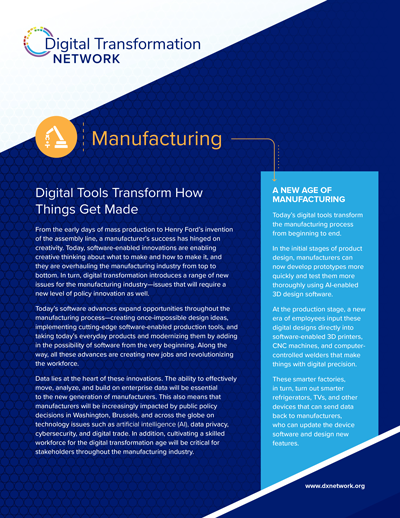 Manufacturing: Digital Tools Transform How Things Get Made